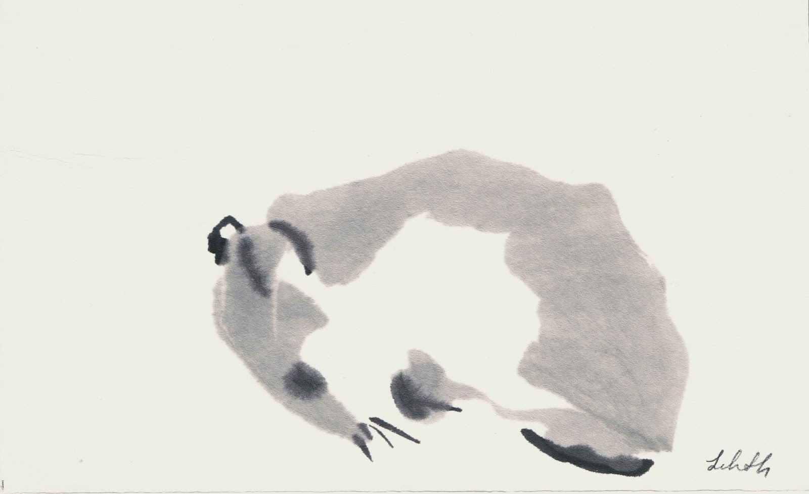 A Sumi-e painting of a small rodent used to illustrate the theme of simplicity.