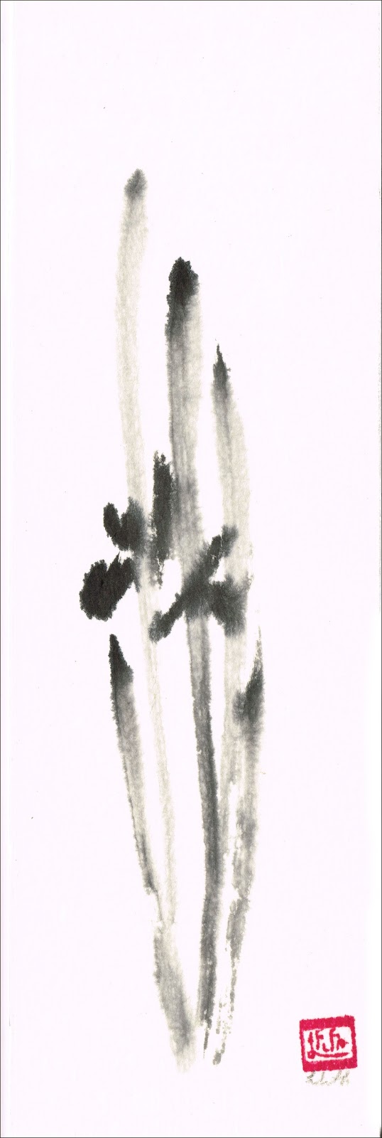 A sumi-e calligraphy painting including black ink as a compliment to the article on "Beyond the Appearances"
