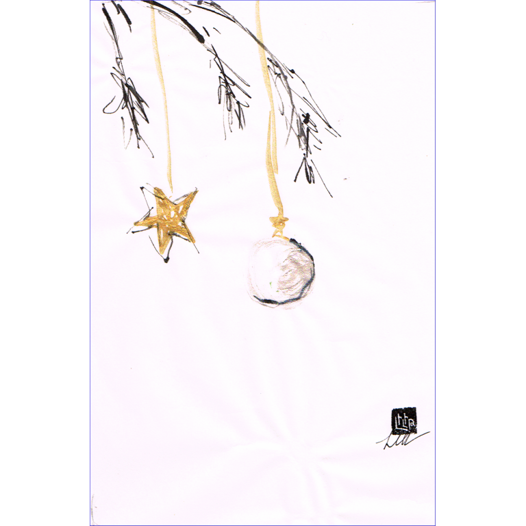 Winter Star Sumie · Sumie Painting Lessons