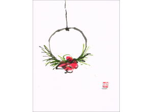 Christmas Decoration  Sumi-e